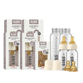 Bibs Baby Glass Bottle Starter Kit 4 Bottles, 3.7 oz & 7.6 oz | Anti-Colic by BIBS