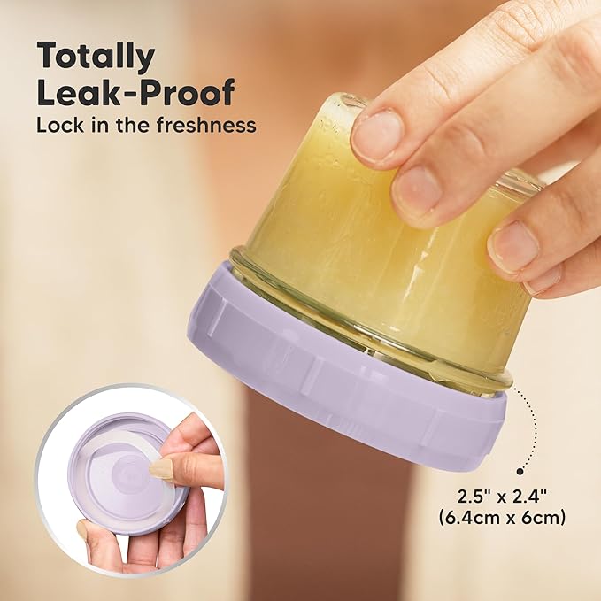 KeaBabies 12pk 4oz Glass Baby Food Containers - Image 2