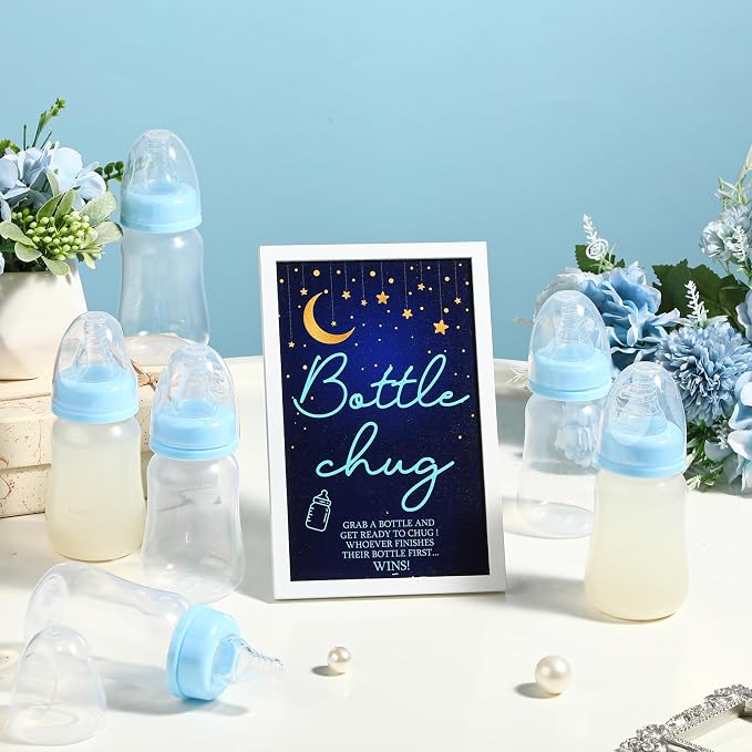 Roowest Bottle Chug Baby Shower Game Favors Including Moon Star Theme Wooden - Image 4