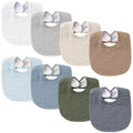 Konssy Muslin Baby Bibs 8 Pack Baby Bandana Drool Bibs Cotton by Konssy