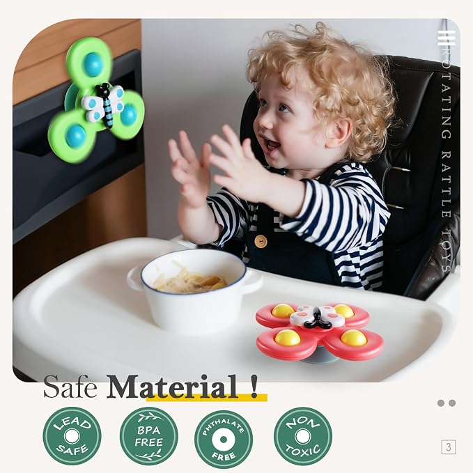 ALASOU 3PCS Suction Cup Spinner Toys - Image 3