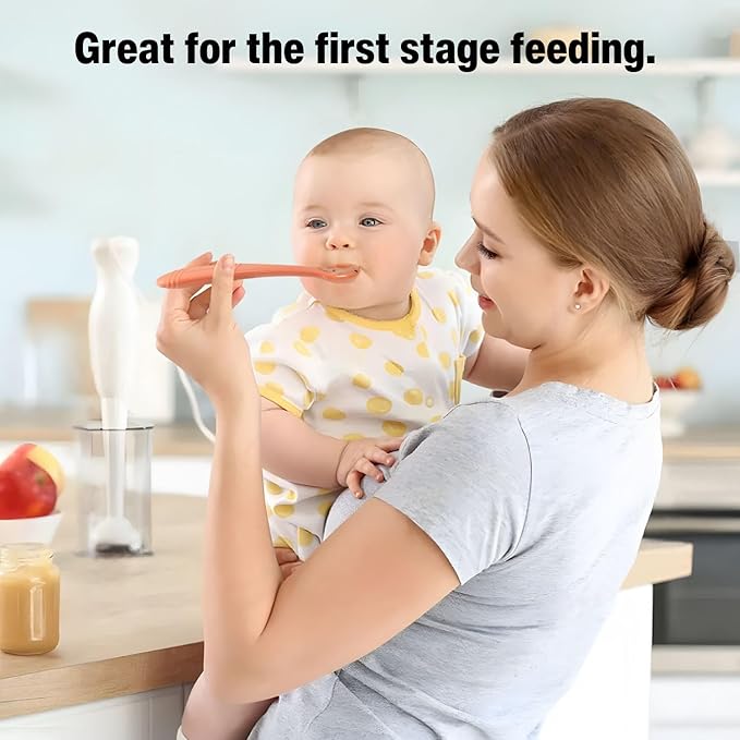 PandaEar 5 Pack Silicone Baby Spoons Self Feeding 4 6 Months, Baby Food Feeding - Image 4
