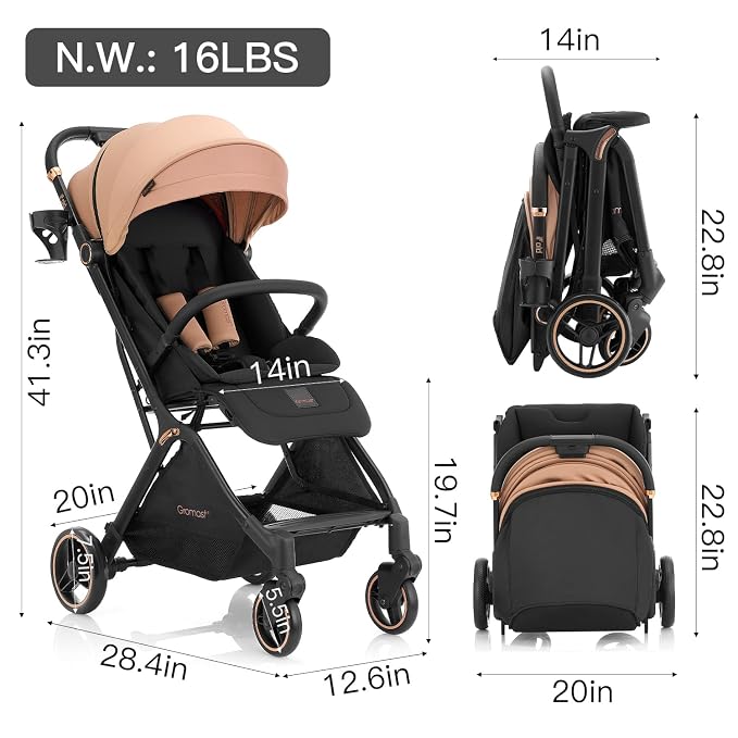Gravity Folding Baby Stroller - Image 7