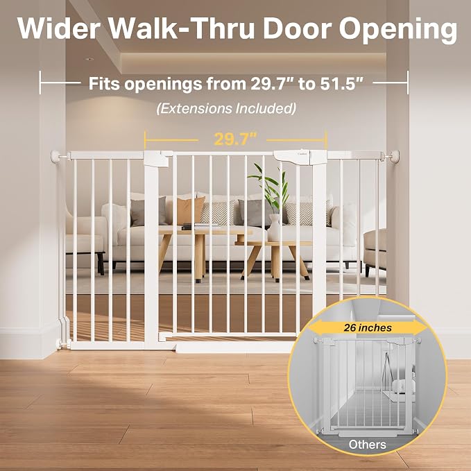 Cumbor 29.7"–51.5" Extra Wide Baby Gate - Image 2