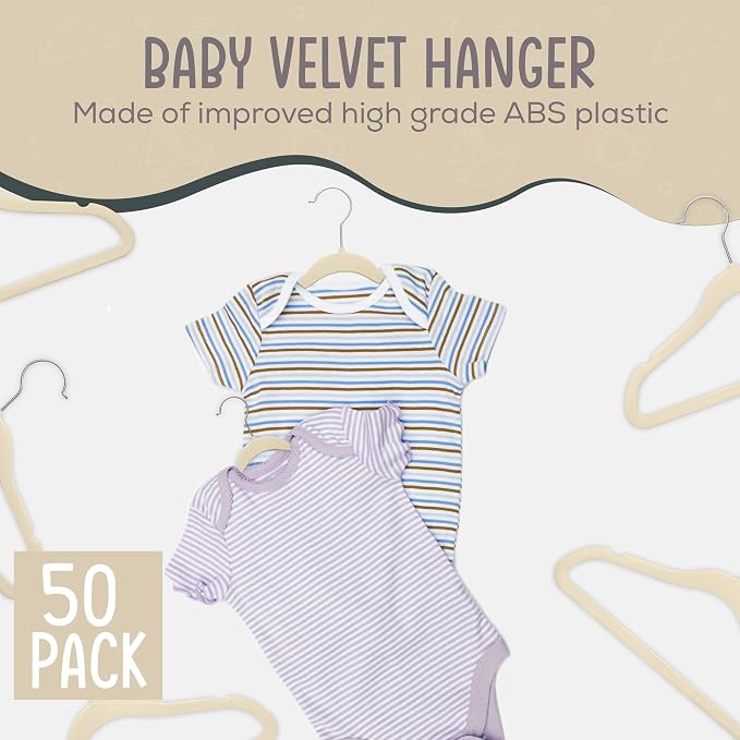 50 Premium Baby Velvet Hangers - Image 2