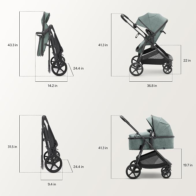 Mompush Wiz 2 in 1 Baby Stroller - Image 4