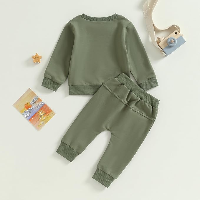Tiaham Baby Boy Clothes Girl Outfits Fashion Sweatshirt Sweat Pant Kids Toddler - Image 3