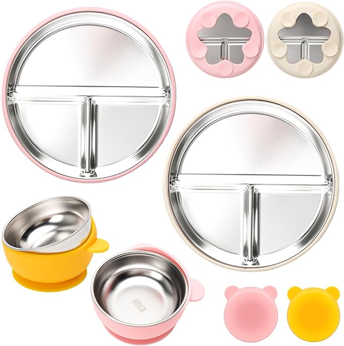 Stainless Steel Baby Plate and Bowls by MISSLILI