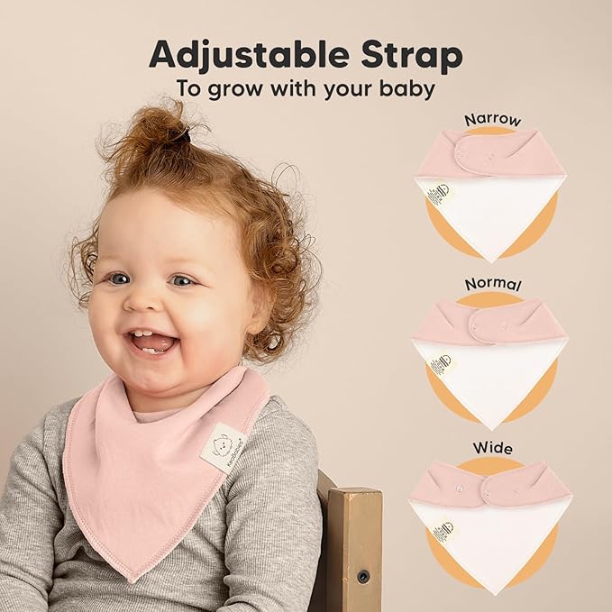 8-Pack Organic Baby Bandana Bibs - Image 3