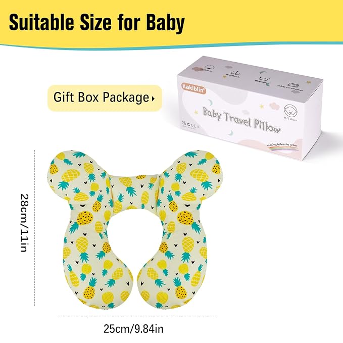KAKIBLIN Baby Travel Pillow, Upgraded Baby Neck Pillows - Image 7