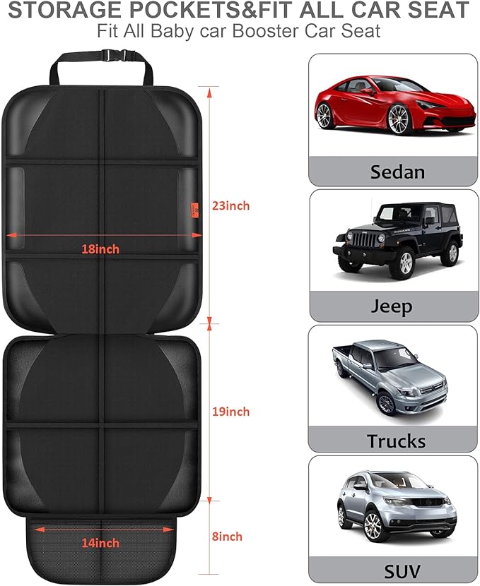 Car Seat Protector, Auto Car Seat Protectors Baby Carseat Waterproof Durable - Image 2