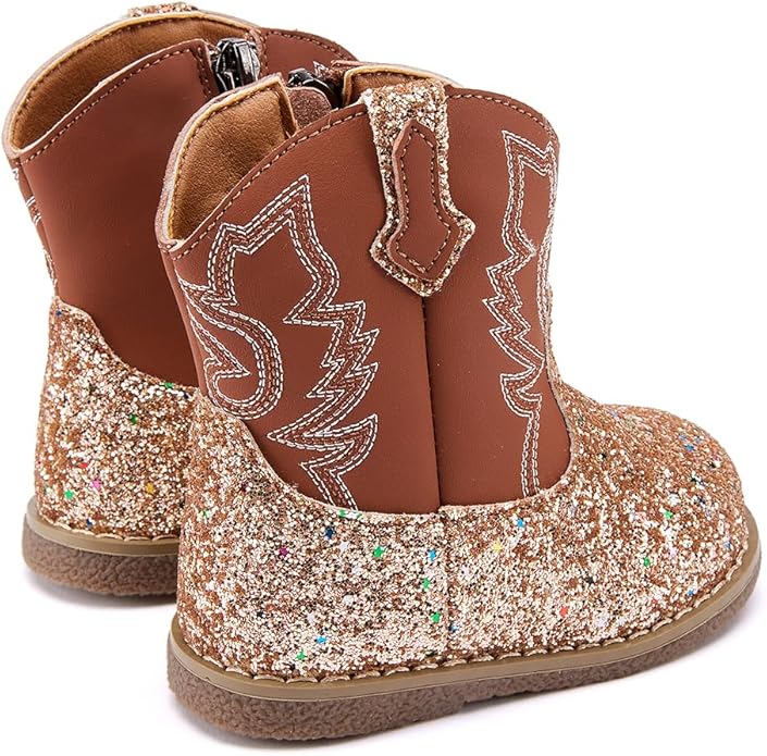 BMCiTYBM Baby Cowboy Cowgirl Boots Infant Western Shoes Boys Girls Round Toe - Image 5