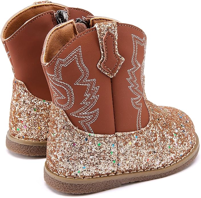 BMCiTYBM Baby Cowboy Cowgirl Boots Infant Western Shoes Boys Girls Round Toe - Image 5