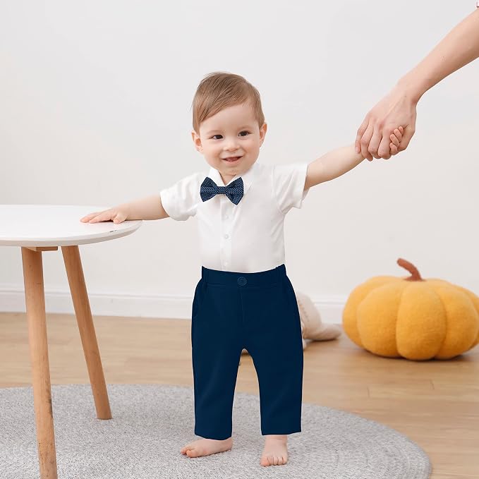 DISAUR Baby Boy Clothes Toddler Boy Outfits 4PCS Gentleman Dress - Image 2
