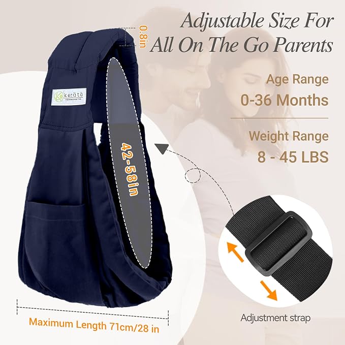 Baby Sling Carrier for Newborn to Toddler, Cozy Wearing Baby Wrap Carrier - Image 4