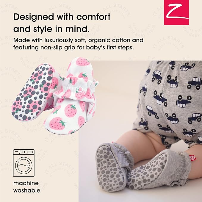 Zutano Organic Baby Booties Newborn Infant, Lost Baby Socks Solution, 18-24 - Image 2