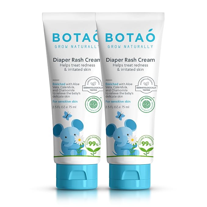 Baby's Natural Diaper Cream | Organic Diaper Cream EWG Verified | Naturally by Botao