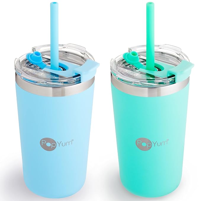 PopYum 13oz Insulated Stainless Steel Kids’ Cups by PopYum