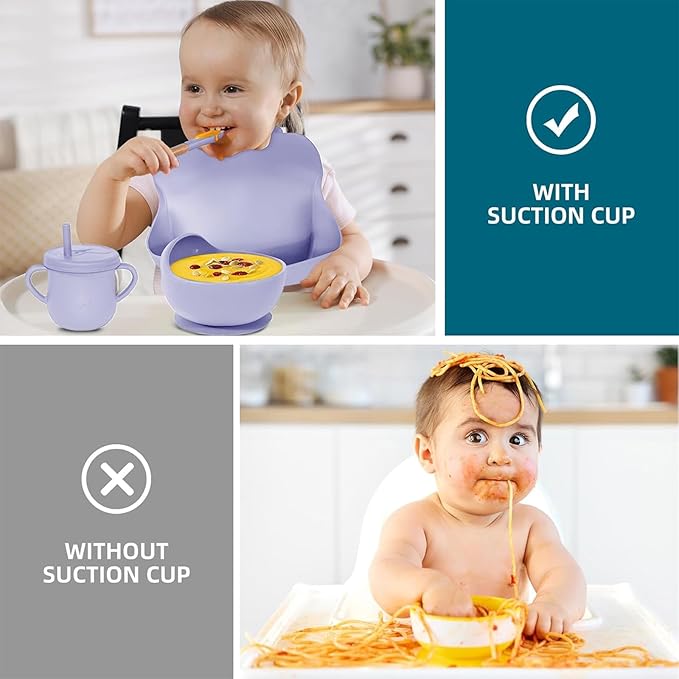 100% Silicone Baby Feeding Set, BPA Free Baby Dishes Set - Image 5