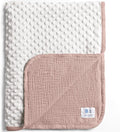 lulumoon Baby Blanket for Newborn Receiving: Minky Dot & Muslin Lightweight by Lulumoon