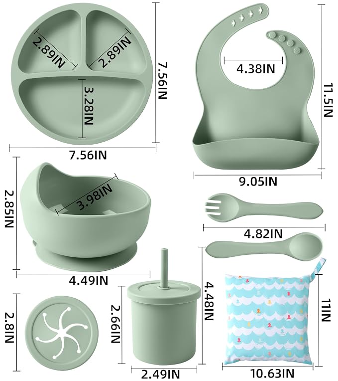 Silicone Baby Feeding Set, Travel Bag - Image 7