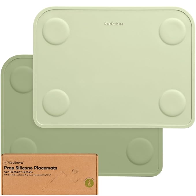 KeaBabies 2-Pack Silicone Placemats by KeaBabies