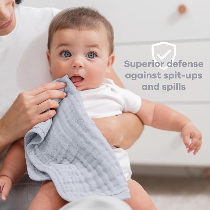 Comfy Cubs Muslin Burp Cloths 20" x 10", Ultra Absorbent 100% Cotton - Image 4