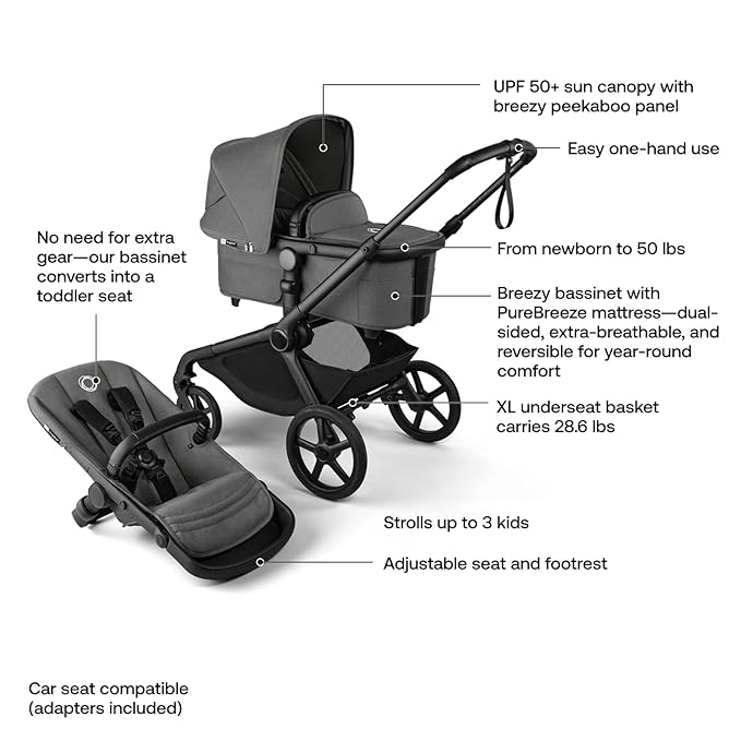 Bugaboo Kangaroo All-Terrain Single-to-Double Tandem Stroller - Image 3
