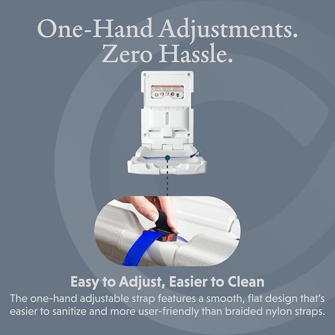 Foundations Classic Vertical Baby Diaper Changing Station, Wall Mount, Built in - Image 5