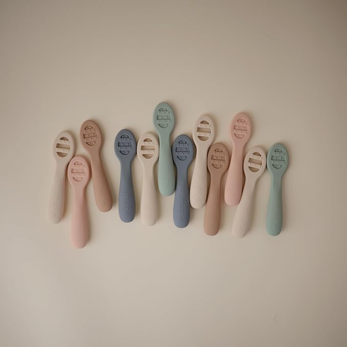 mushie Silicone First Feeding Baby Spoons | 2 Pack - Image 7