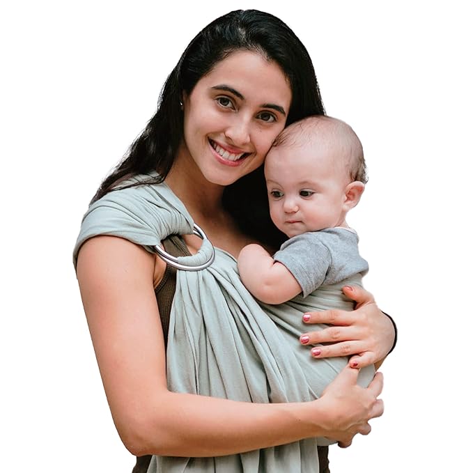 Nalakai Ring Sling Baby Carrier, Soft Linen Baby Sling, Baby Wrap, and Giving by NALAKAI
