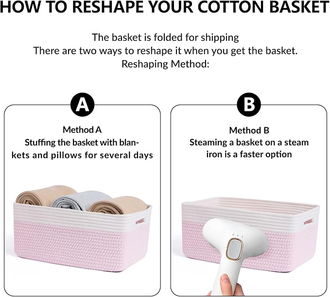 Large Storage Baskets for Shelves, Closet Organizers Bins for Clothes Blanket - Image 7