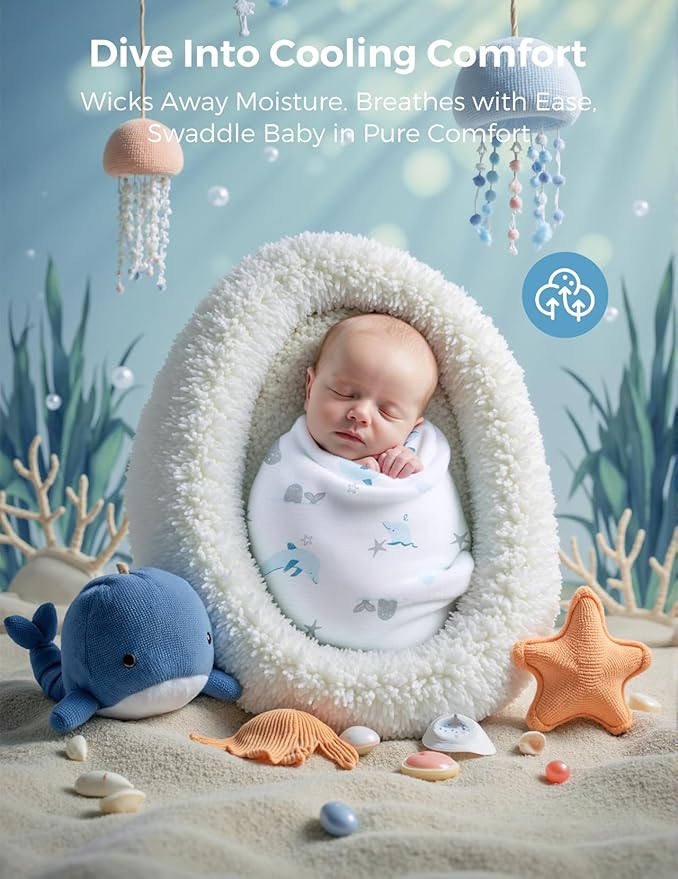 Momcozy Muslin Swaddle Blankets, Ultra Soft Neutral Registry Essentials - Image 2