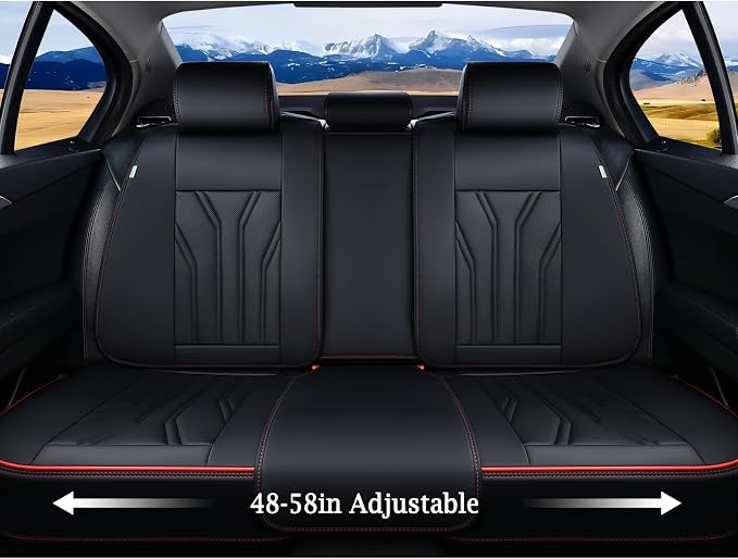 FLORICH Leather Seat Covers, Seat Covers Full Set, Car Seat Protectors 5 Seats - Image 5