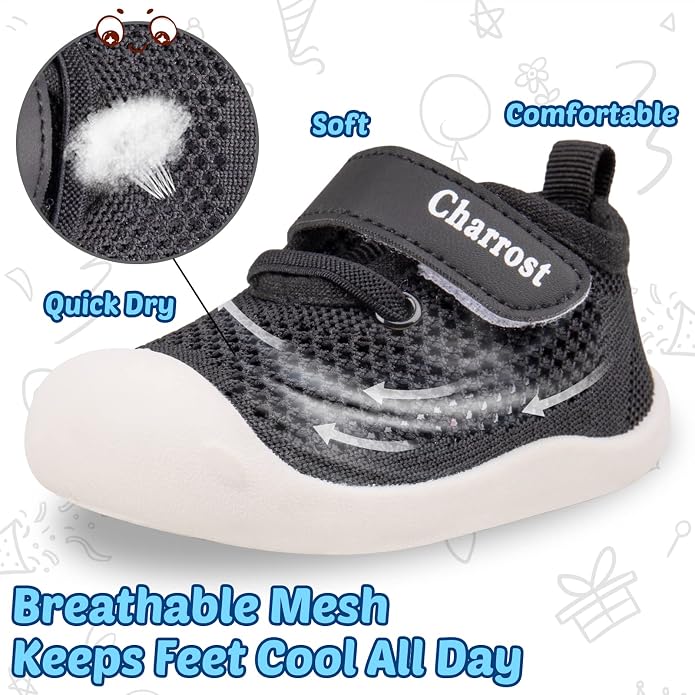 Baby Walking Shoes Toddler Girl Boy Soft Sole Breathable Cotton Canvas Shoes - Image 3