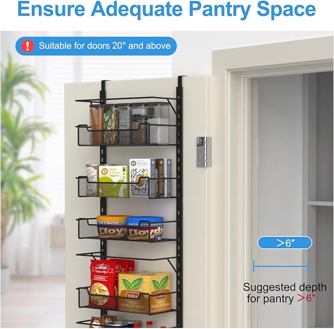 Over the Door Pantry Organizer, 10-Tier Over the Door Organizer - Image 3