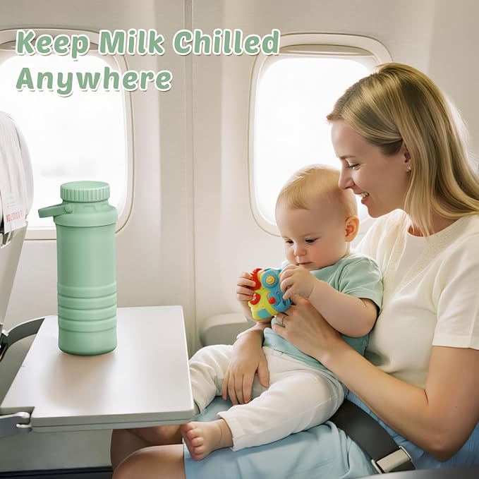 22oz Portable Breastmilk Cooler Bottle, Stainless Steel Breast Milk Chiller - Image 8