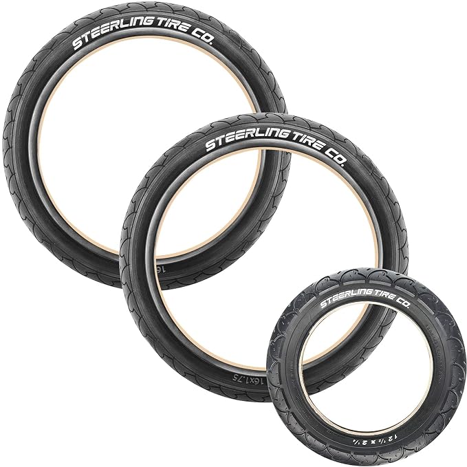 Two 16" x 1.75 Rear and One 12.5" x 2.25 Front Wheel Replacement Tires by SteerlingTireCo