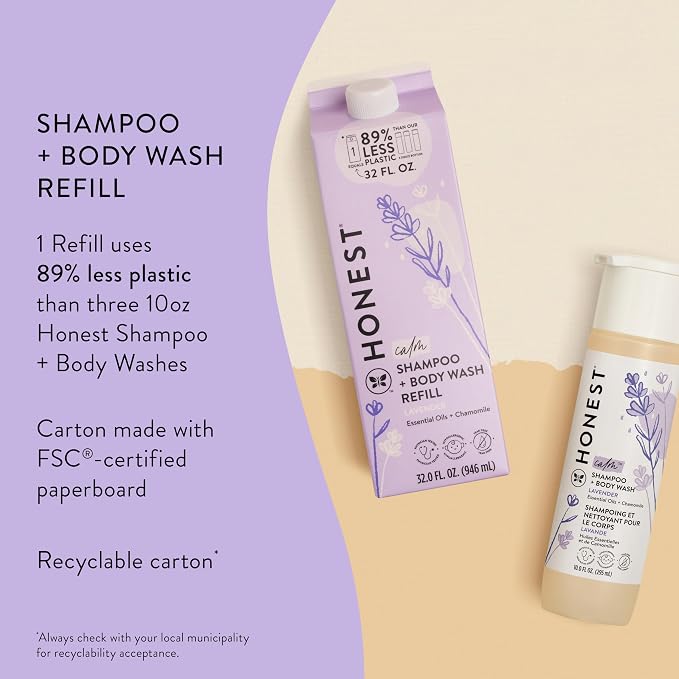 The Honest Company 2-in-1 Cleansing Shampoo + Body Wash Refill Carton | Gentle - Image 3