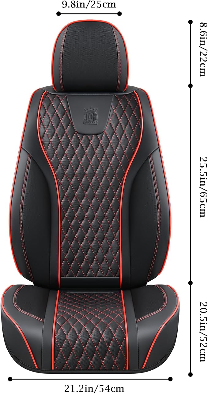 Doogo Front Car Seat Covers, Seat Covers 2 Piece, Automotive Seat Covers - Image 3