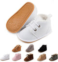 Baby Unisex Warm Snow Boots Newborn Leather Fur Lace Up Ankle Anti-Slip Rubber by ZoolarForBaby