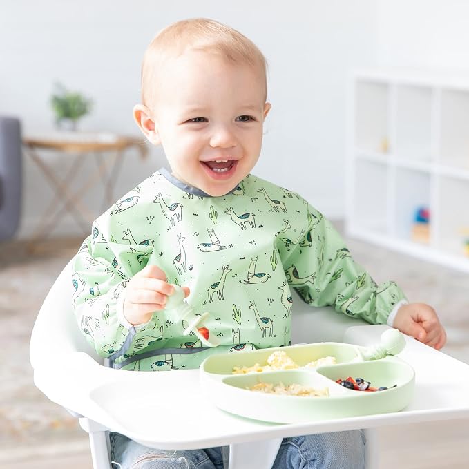 Bumkins - Sleeved Bib - For Boys & Girls, Babies & Toddlers 6-24 Months - - Image 3
