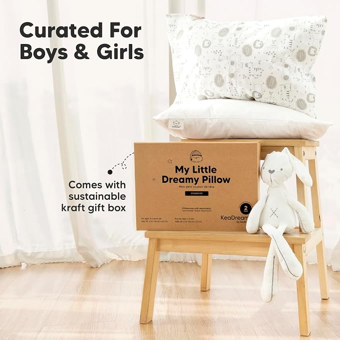 KeaBabies 2-Pack Toddler Pillow 13x18 - Image 9