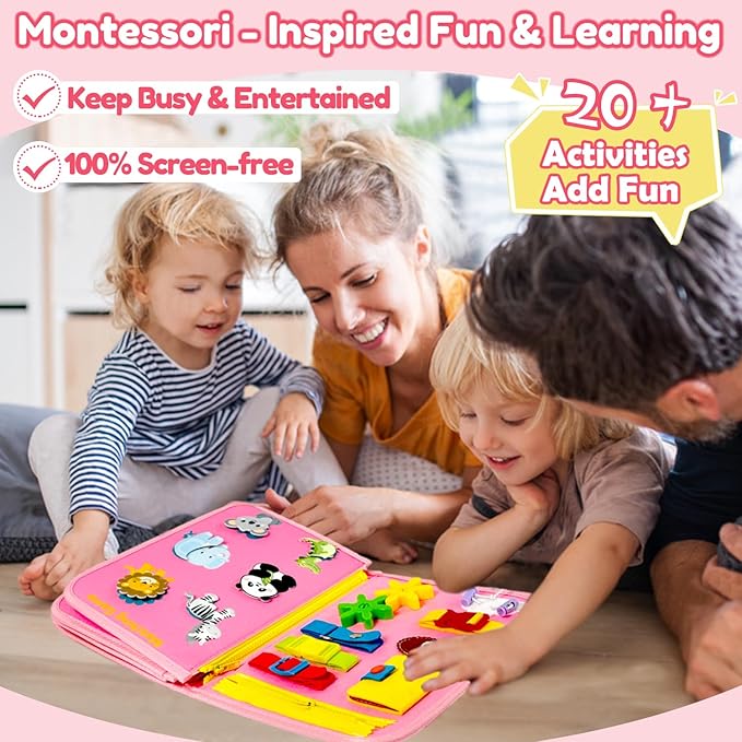Qizfun Busy Board Montessori Toy - Image 2