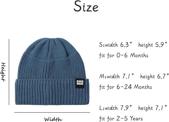 JANGANNSA Simple Knitted Baby Beanie Hip-Hop Boys Winter Hat Toddler Kids Bonnet - Image 6