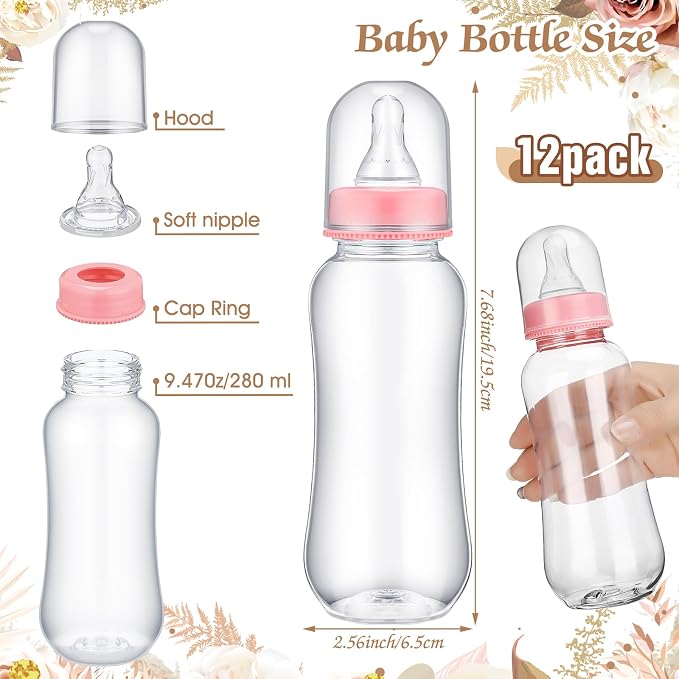 TrelaCo Cool Baby Shower Games Wooden Bottle Chug Sign Boho Theme Gift Sets and - Image 5