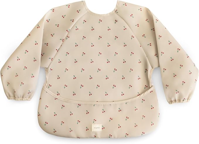mushie Long Sleeve Baby Bib | Water Resistant Adjustable Fit by mushie