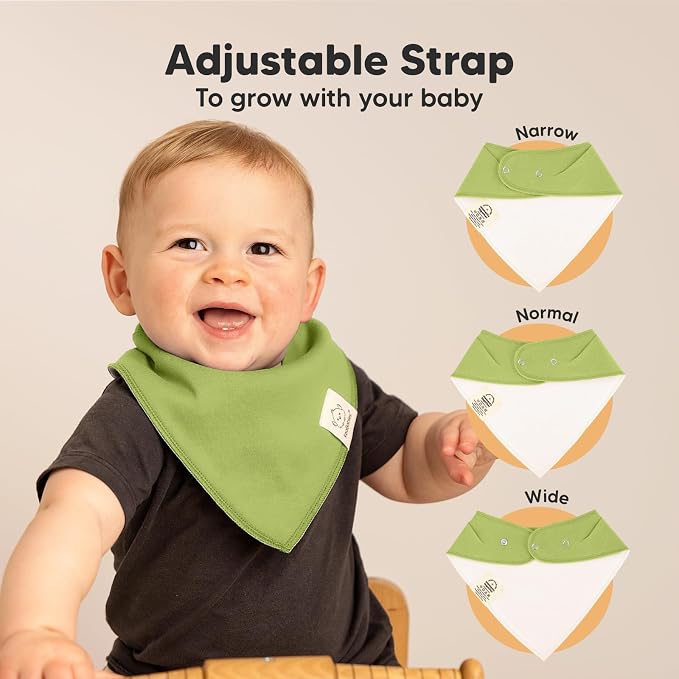 KeaBabies 10-Pack Organic Baby Bandana Bibs - Image 3