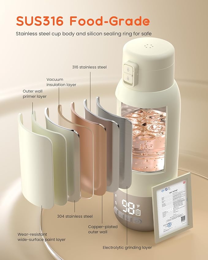 Portable Bottle Warmer for Travel, 20 oz Large Capacity Bottle Warmer On The Go - Image 4