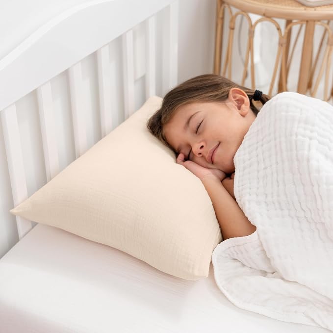 Comfy Cubs Toddler Pillow with Muslin Pillowcase, 13 x 18 in - Image 2